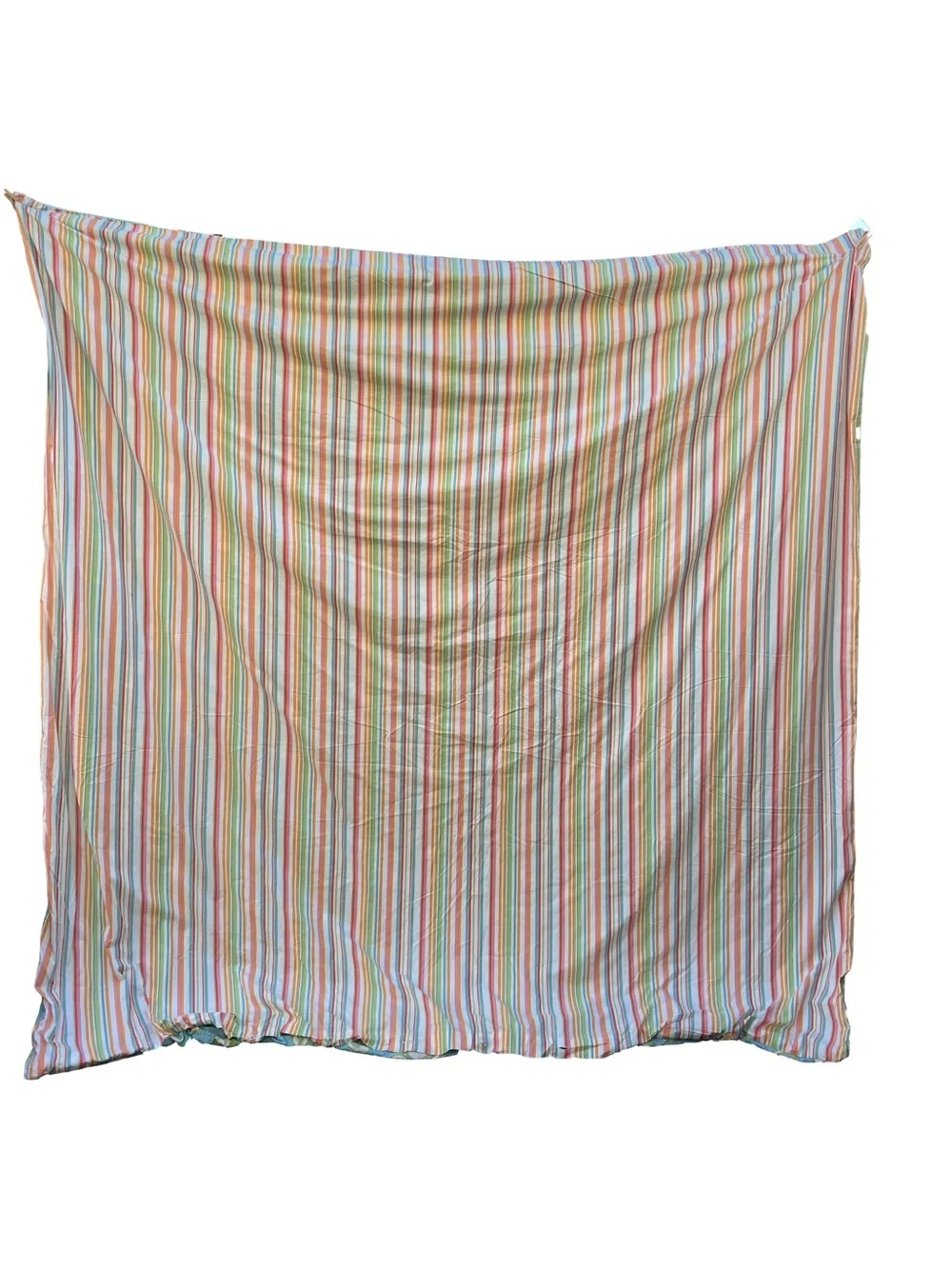 Vintage Y2K PB Teen Wahine Hibiscus and Stripe Full Size Duvet Cover